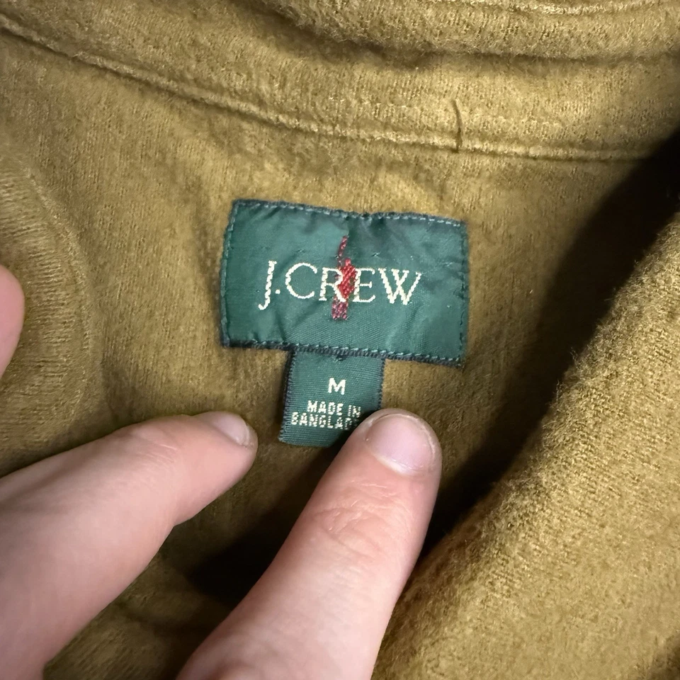 NWT J CREW Men Medium Heavyweight Chamois Flannel Work Shirt Oarsman Brown BK216 - Image 2 of 4