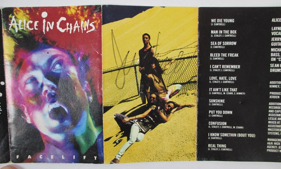 SIGNED by JERRY CANTRELL "Facelift" Cassette Tape ALICE IN CHAINS 1990 Autograph - Image 2 of 4