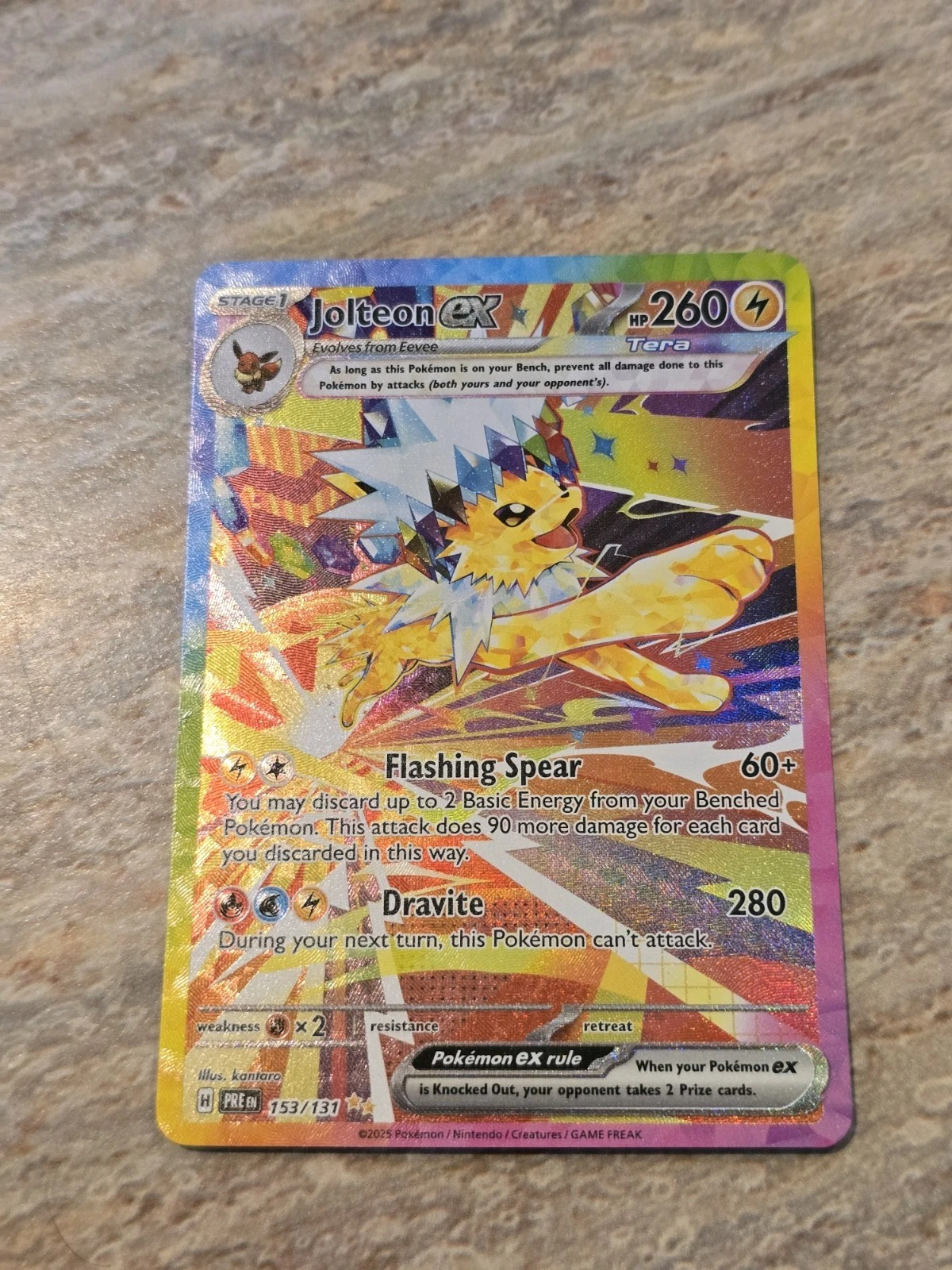 Deal for Pokemon Prismatic Evolutions Jolteon EX Sir 153/131 Special Illustration Rare