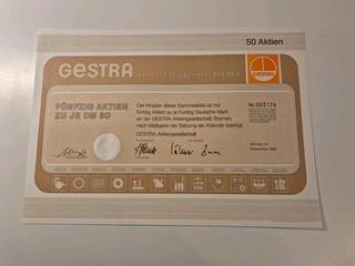 Gestra Aktiengesellschaft 1983 2500 DM