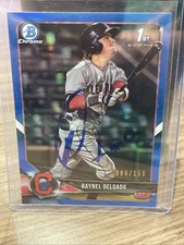 2018 Bowman Draft - Raynel Delgado Auto #BD-176 Blue 089/150 (RC) Cleveland