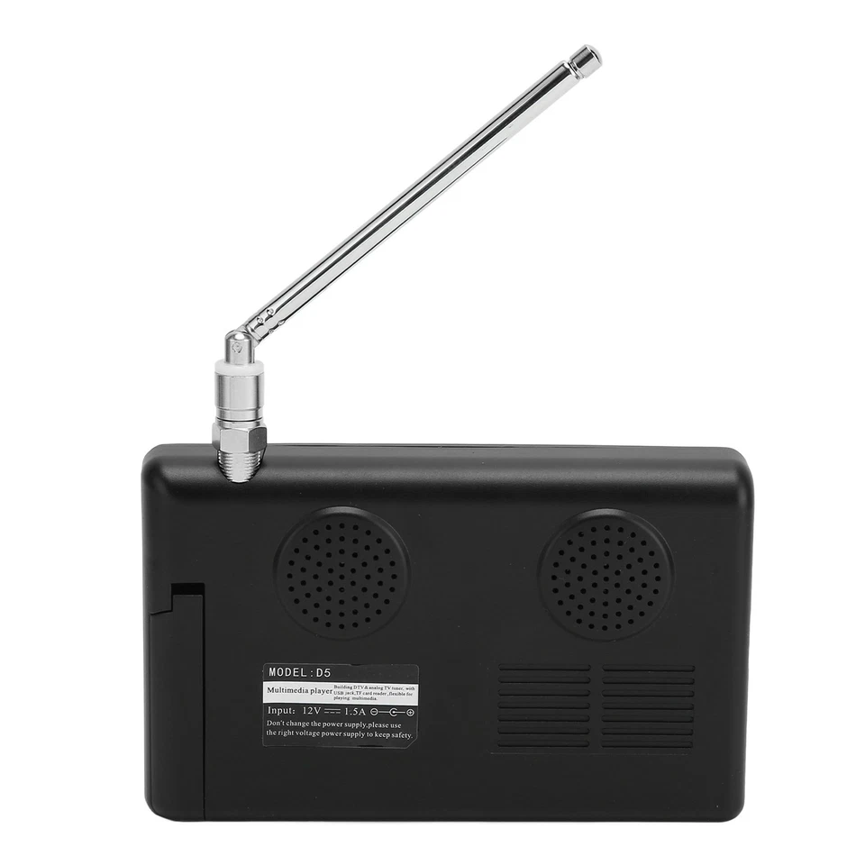 5in Portable TV ISDB T Compliant Rechargeable 1080P Mini Digital - Image 2 of 4