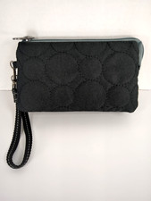 Thirty One 31 Vary You Black Quilted Wristlet Wallet With Strap