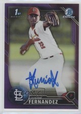 2016 Bowman Chrome Prospects Purple Refractor 23/250 Junior Fernandez Auto 0g4