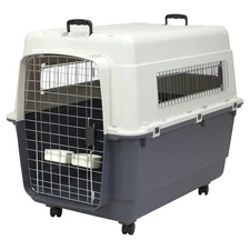 SPORTPET DESIGNS PLASTIC KENNELS ROLLING PLASTIC WIRE DOOR - Scratch & Dent