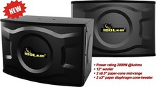 Karaoke Vocal Speakers Professional Grade 2000W 12" 3-Way