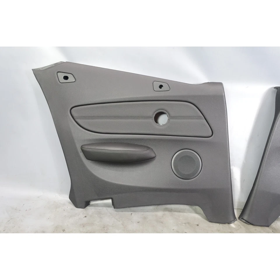 2008 BMW E88 1-Series Convertible Rear Interior Trim Panels Black Leather OEM - Image 2 of 4