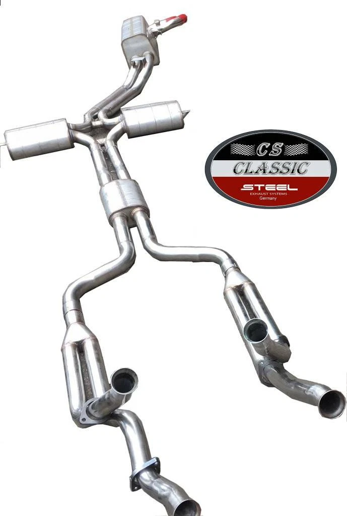 Mercedes Benz W126 500 & 560 SE SEL SEC Edelstahl Premium Auspuff  