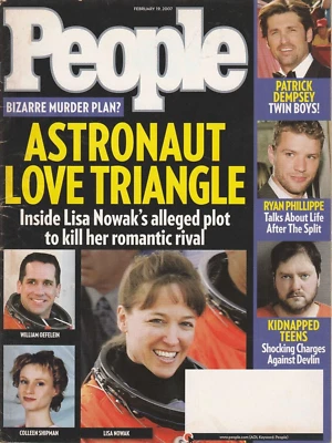 Magazine People February 19 2007 Astronaut Love Triangle Patrick Dempsey Ryan P - Image 1 of 4