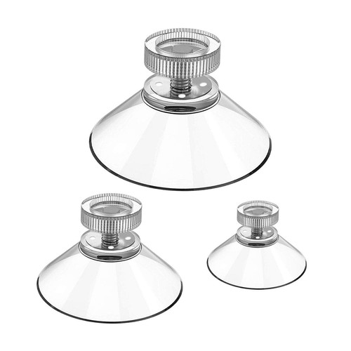 10XPVC Starke Saugnäpfe mit M4 Schraubstange Rändelhaken Klar Küche Glas Handwerk - Bild 10 von 13