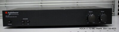 AudioSource Amp 100 2-Channel Stereo Power Amplifier Analog Tested Working