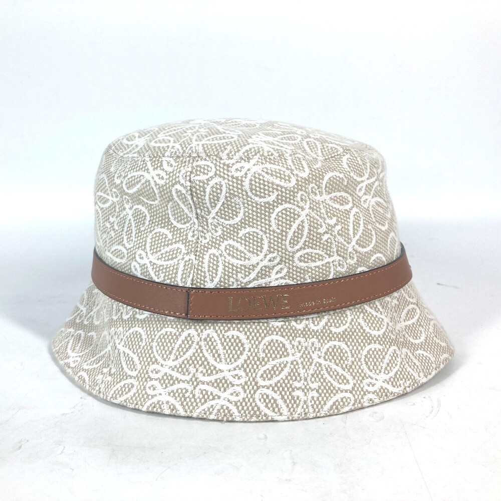 LOEWE K820HB1X41 Anagram jacquard logo Bucket hat bob hat