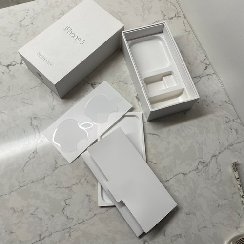 Apple iPhone 5 FD293LL/A White Cardboard Storage Empty Box Only - Photo 10 sur 10