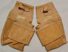 LOT of 2 ~ Vtg Leather Tool Holder Square Pockets Action Leathercraft USA LB-436