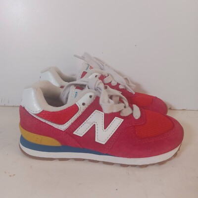 New Balance Classic 574 Rainbow Pack Team Red Size 12 Boy's