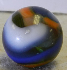 16208m Vintage Peltier Glass Swirl Marble .65 Inches