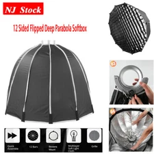 US 90/120cm Flipped Deep Parabola Bowens Softbox For Godox AD400Pro AD600BM SL60