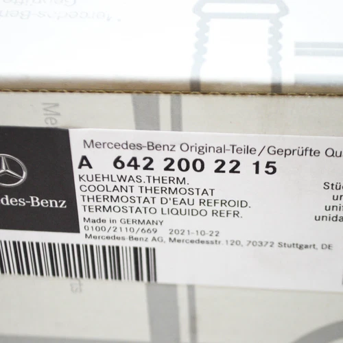 NUEVO TERMOSTATO REFRIGERANTE MERCEDES-BENZ E W212 A6422002215 ORIGINAL - Imagen 5 de 11