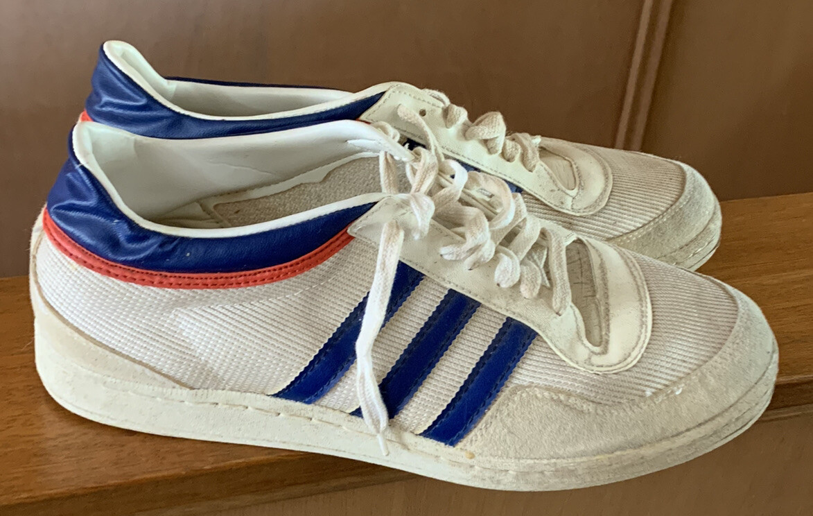 Vtg Men's ADIDAS Rebound SHOES Size 11 Made in France 1980's