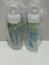 Dr. Brown's BPA Free Natural Flow Standard Neck Bottle, 4 oz, 2 Bottles New