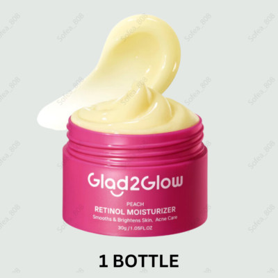 Glad2glow Peach Retinol Moisturizers Brightens Skin ,Free Shipping