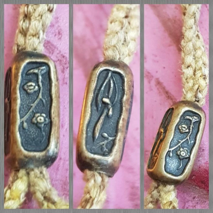 Atribuido Hanzan Inro Netsuke Ojime Tsuishu Cinnebar Laca Oro Japón EDO 18c Foto 4 de 4