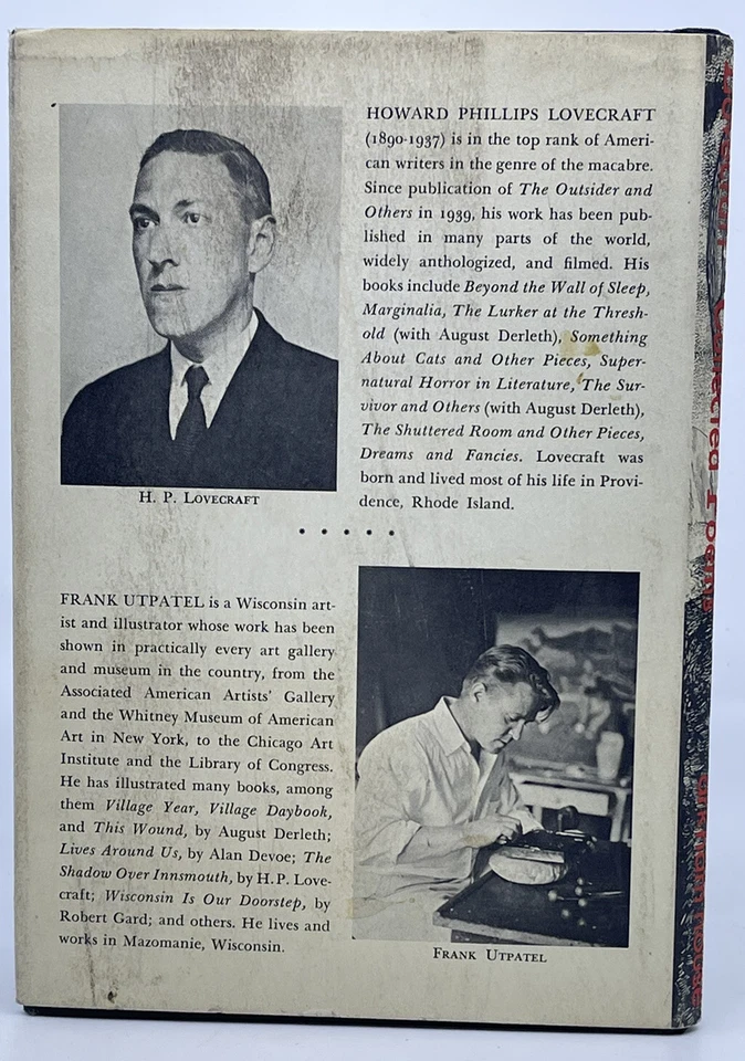 H. P. Lovecraft Collected Poems Arkham House 1963 1st Ed Frank Uptatel Cover - Image 3 of 4