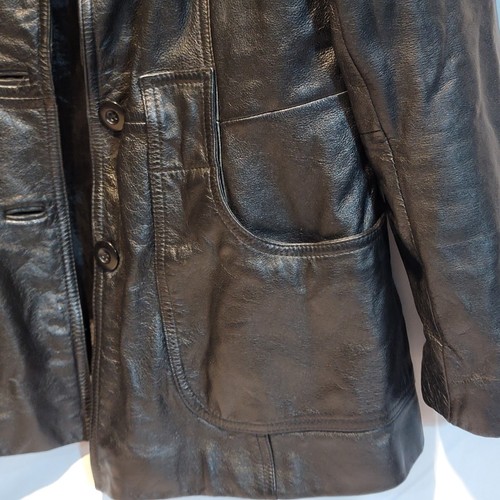 Wilsons Leather Maxima Black Button Jacket Women's Size Large - Picture 3 of 11