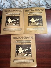 VTG Rare 1909 Practical Drawing - Modern Arts Course Book 5 6 And 7