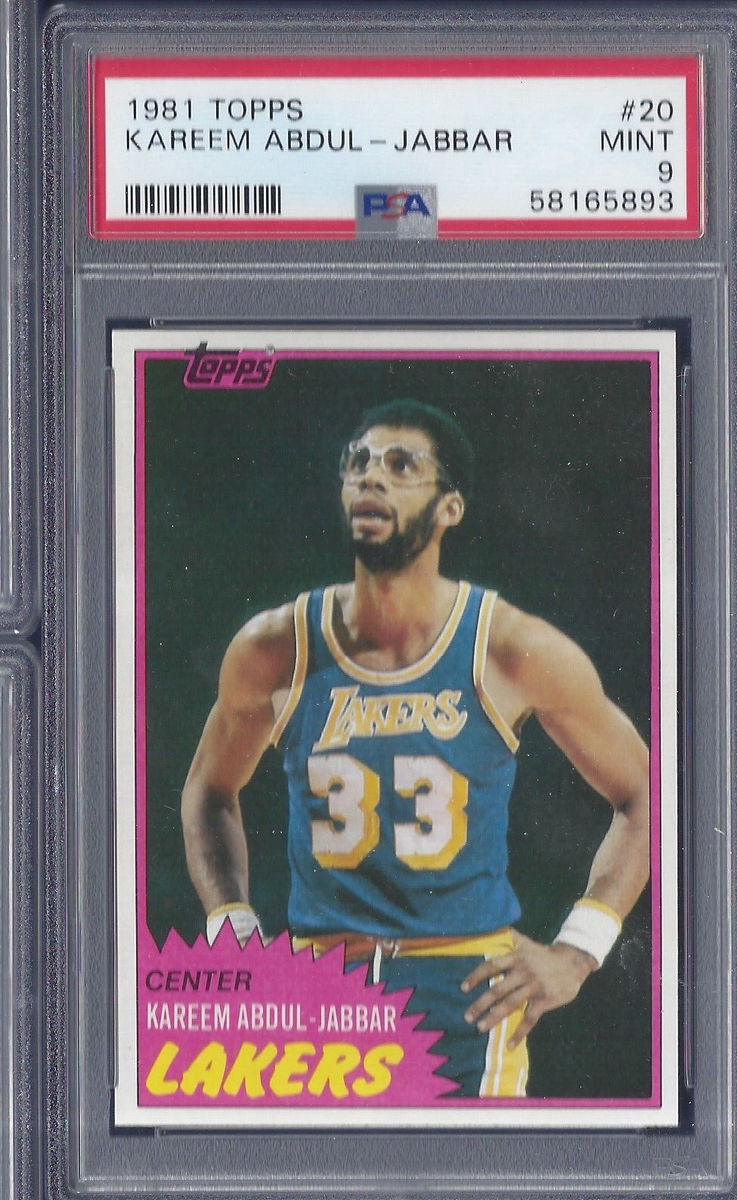 1981 TOPPS #20 KAREEM ABDUL-JABBAR LAKERS HOF PSA 9 MINT PERFECT
