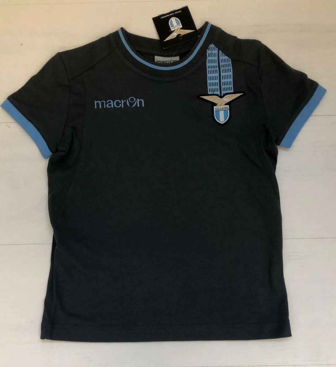 5827 S Macron Ss Lazio Nouveau Maillot T-Shirt Coton Jersey T-Shirt