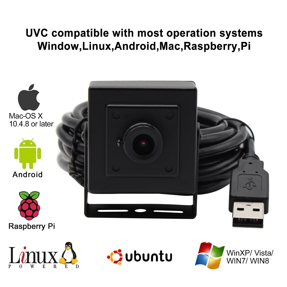 1.3MP Webcam Linux Android Windows No Driver Monochrome USB