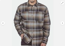 Rugged elements Men's soft comfort lightweight fleeded Lined shirt(Dark Olive,L)