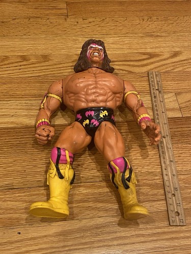 1990 WWF ULTIMATE WARRIOR - LARGE FUGURE Talking - SOLD AS IS - 12 INCHES TALL