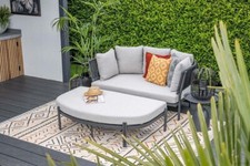 GI 58336EG San Remo Daybed carbon black / rope black / valley sand Gartenmöbel