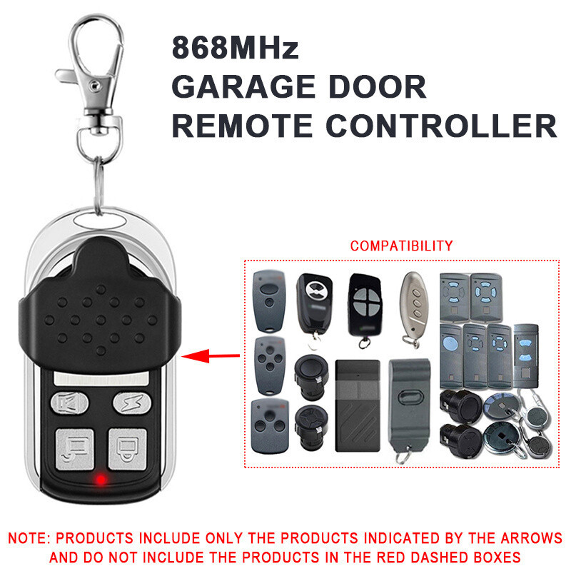 868MHz Garage Door Gate Cloning Remote Control Compatible with Marantec Berner Hormann Universal Replacement