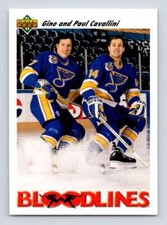 1991-92 Upper Deck #646 Paul Cavallini/Gino Cavallini  St. Louis Blues 
