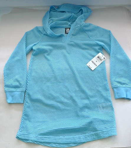 ID Ideology Toddler Little Girls Mesh Co Hoodie Long Sleeve Butterfly Blue Sz 5 - Picture 2 of 6
