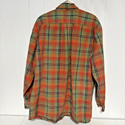 R LL Bean Mens XXL-Tall Plaid Traditional Fit Long Sleeve Button