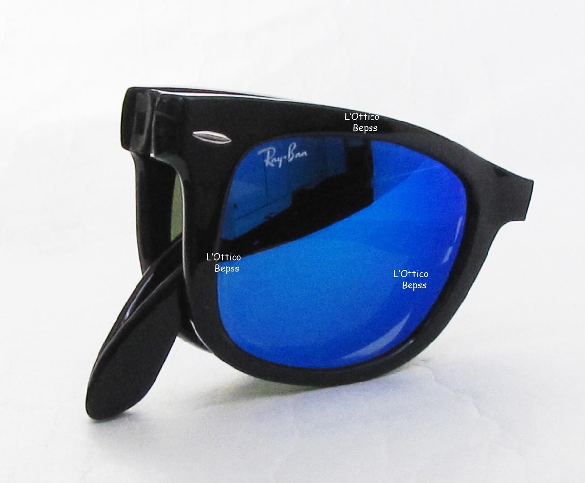RAY BAN mod: 0RB4105 601 NERO LUCIDO 50 LENS CRISTAL BLUE MIRROR