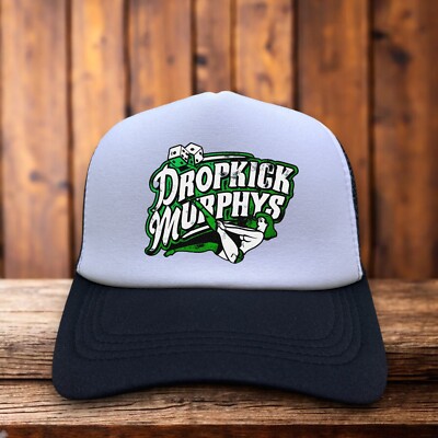 Dropkick Murphys Mens Trucker Hat Black Snapback Celtic Punk Band Baseball Cap