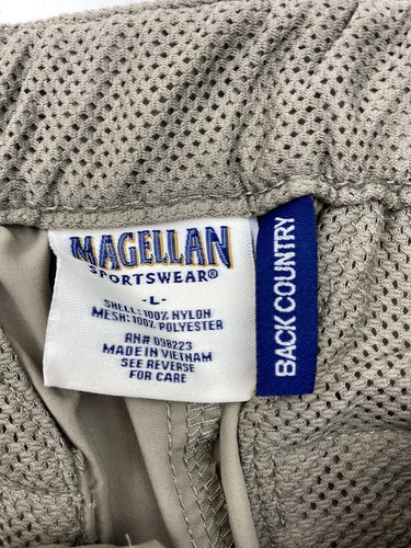Magellan Sportswear Mens Back Country Pants Nylon Convertible Cargo Khaki Large - Picture 10 of 10