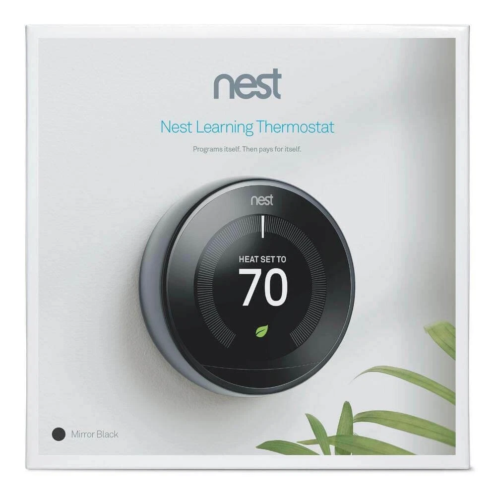 Google Nest 3rd Gen Learning Thermostat T3018US Mirror Black 813917022023 A+
Opens in a new window o