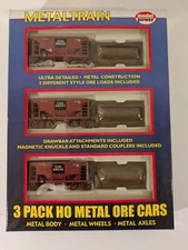 HO 3 Pack U-29 Metal Ore Cars C&NW Chicago & North Western NIB NOS Item# 3998