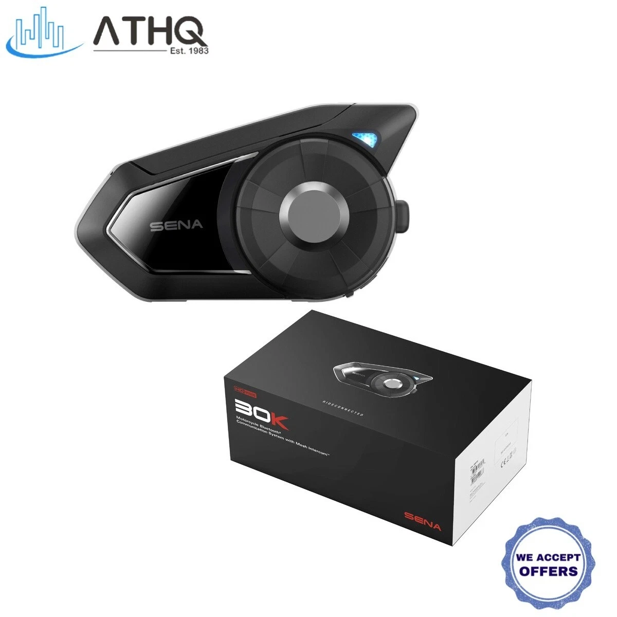 SENA - 30K-01 - 30K Mesh Intercom Communication System Microphone Headset  Single