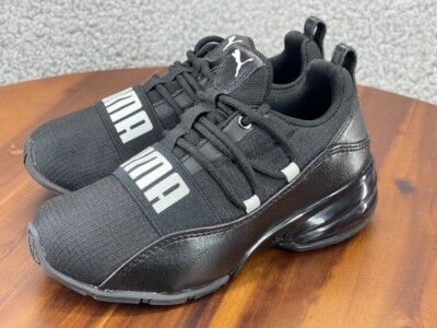 Puma Boys Cell Regulate Ps Running Shoes Size 12.5C Youth Black White Sneakers