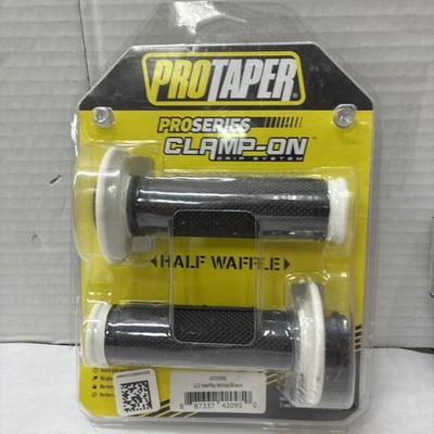 PROTAPER - Pro Series Clamp On 1/2 Waffle White/Black | 23355