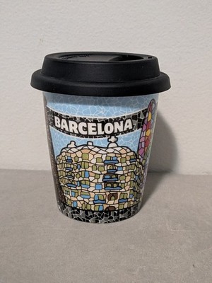 Barcelona Antoni Gaudi Mosaic Tile Art Souvenir Ceramic To Go Coffee Cup