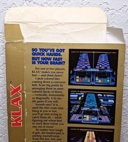 Klax - Box Only - Nintendo Nes (No Game - No Manual)