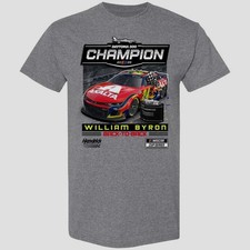 2025 WILLIAM BYRON 24 NASCAR DAYTONA 500 WINNER GRAY SHORT SLEEVE T SHIRT K2523